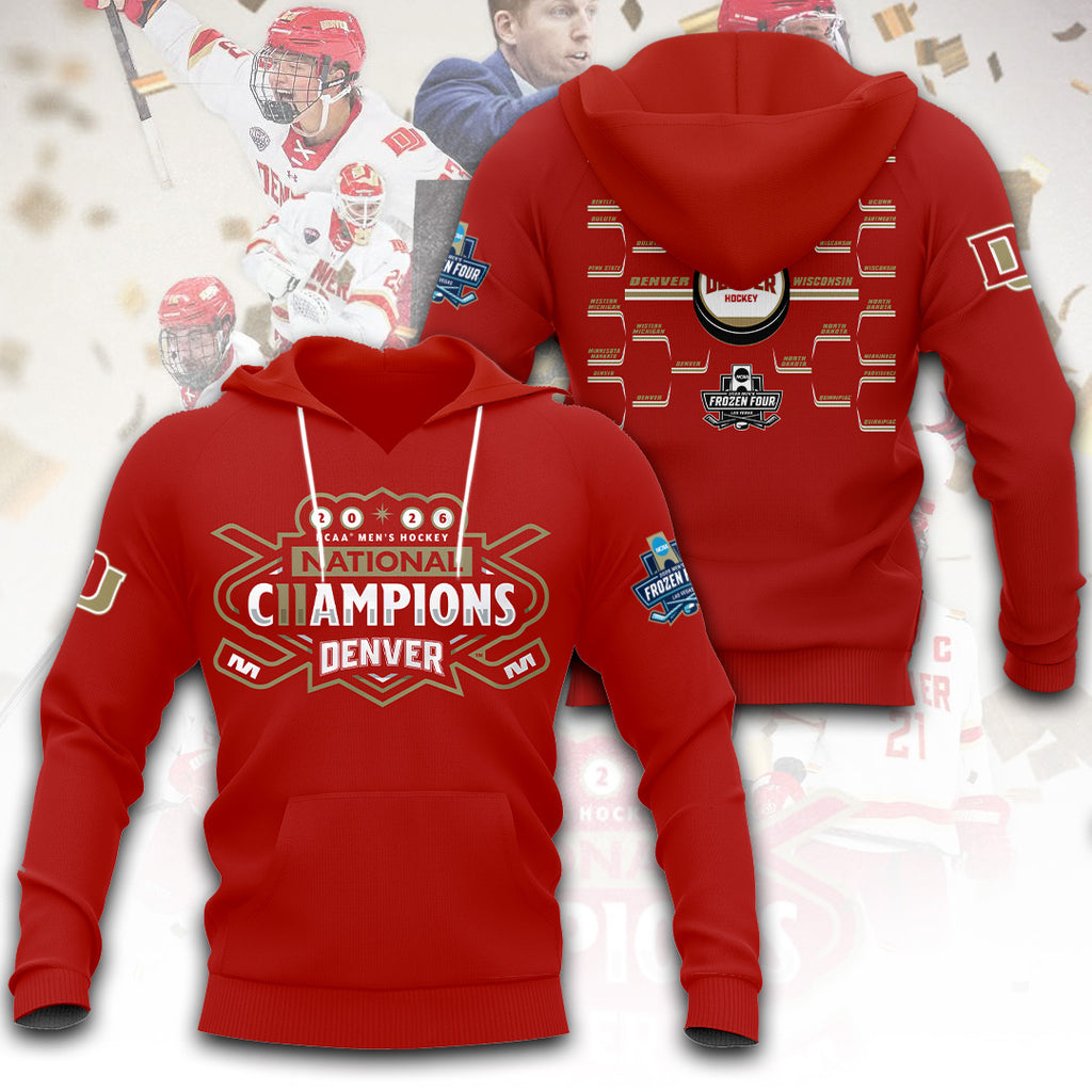 Denver Pioneers 2026 Men's Ice Hockey National Champions 3D Apparel – TANTN22373