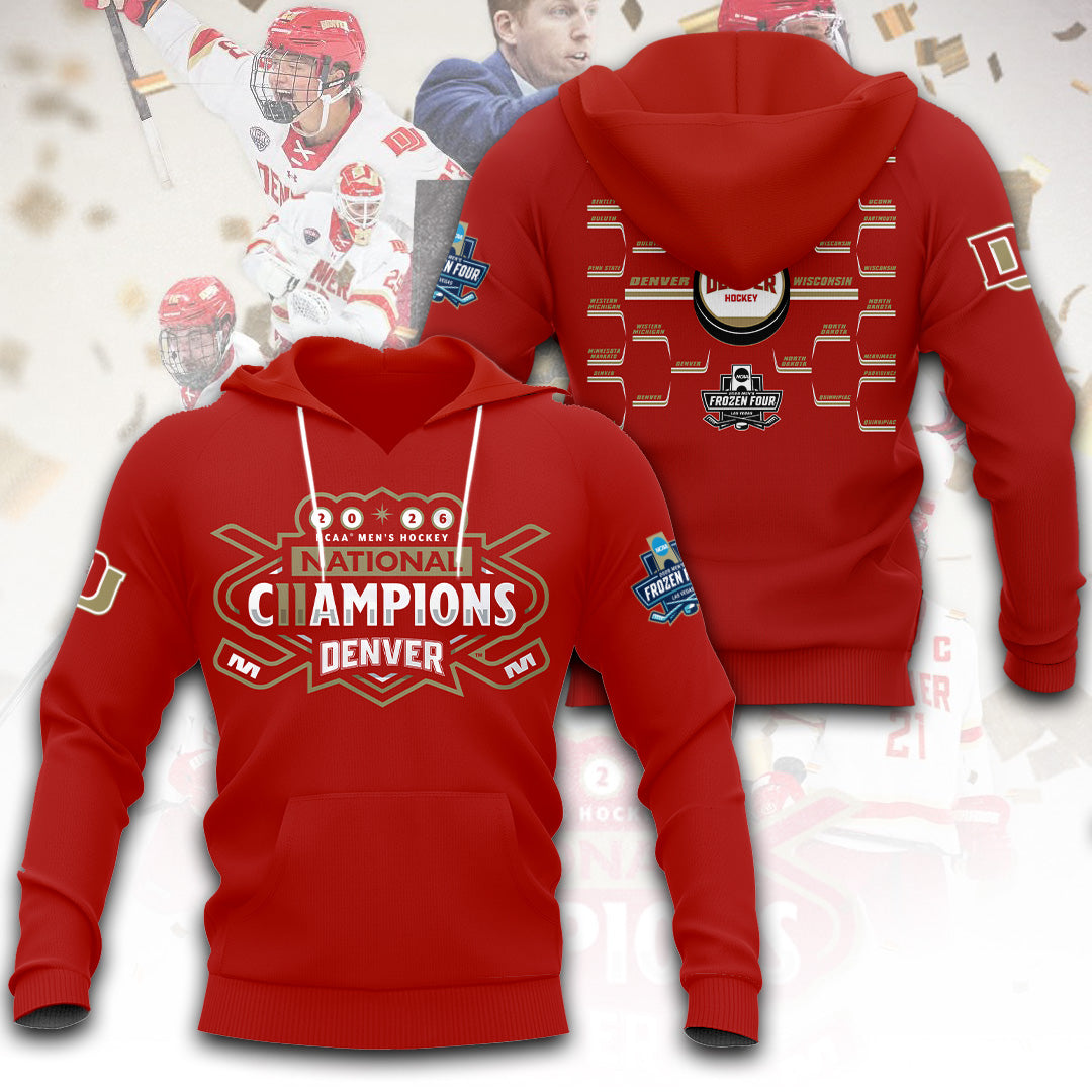 Denver Pioneers 2026 Men's Ice Hockey National Champions 3D Apparel – TANTN22373