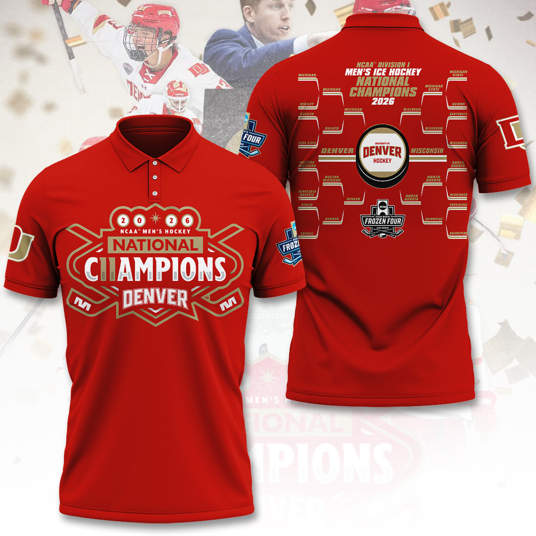 Denver Pioneers 2026 Men's Ice Hockey National Champions 3D Apparel – TANTN22373