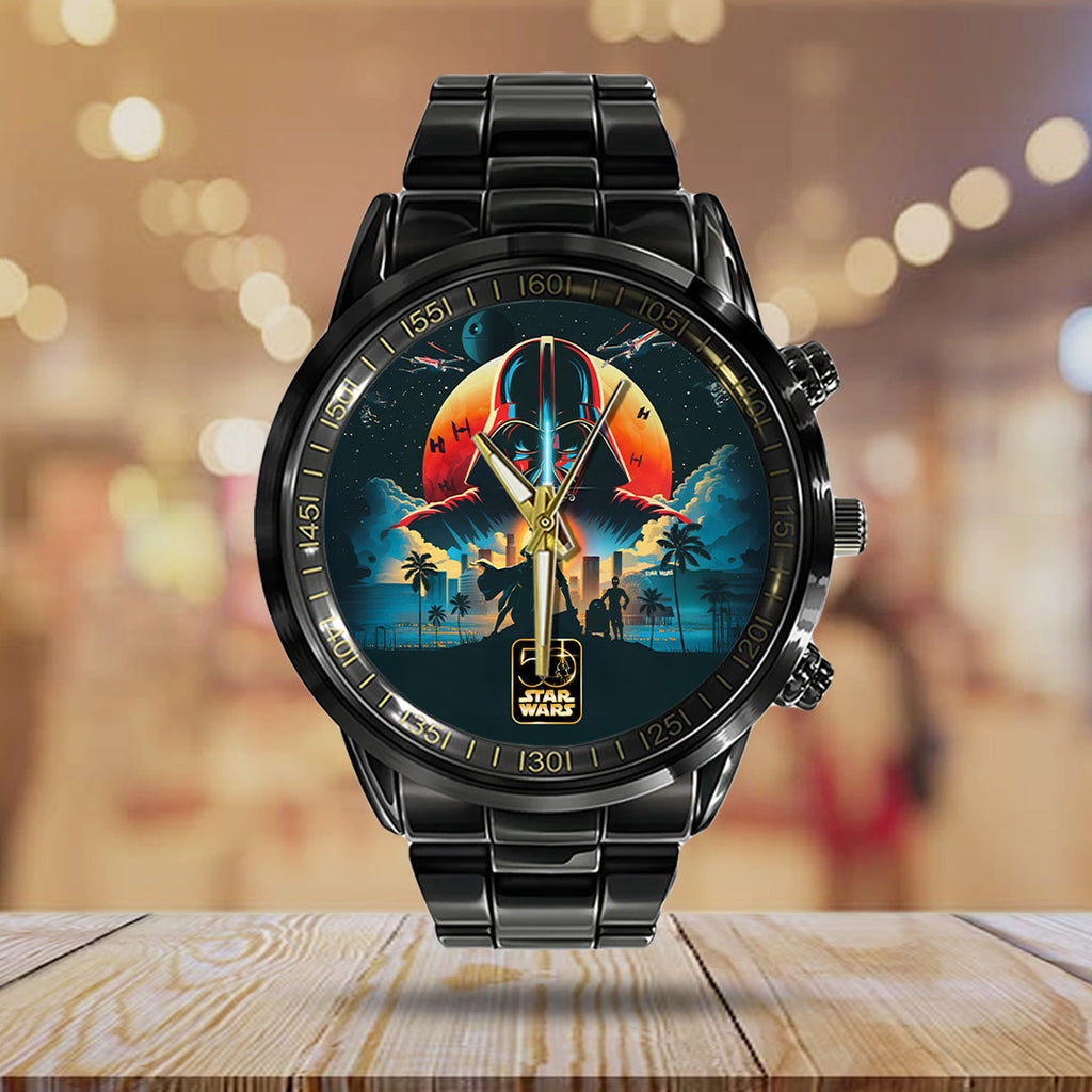 Star Wars 50th Anniversary Black Stainless Steel Watch – TANTN22501
