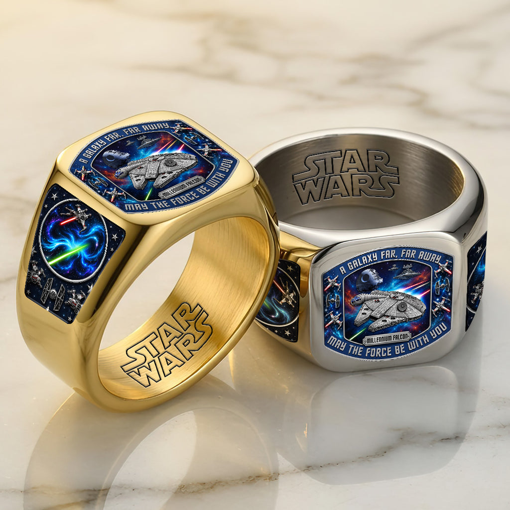 Star Wars 50th Anniversary 3D Engraved Ring – TANTN23242