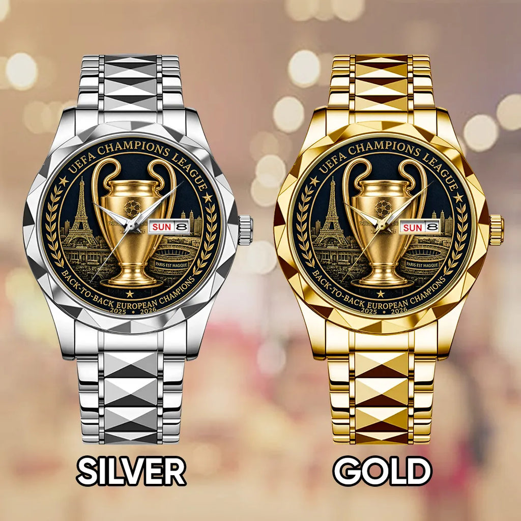 Paris Saint-Germain Champions of Europe 25/26 Alloy Luxury Quartz Watch – TANTN23299