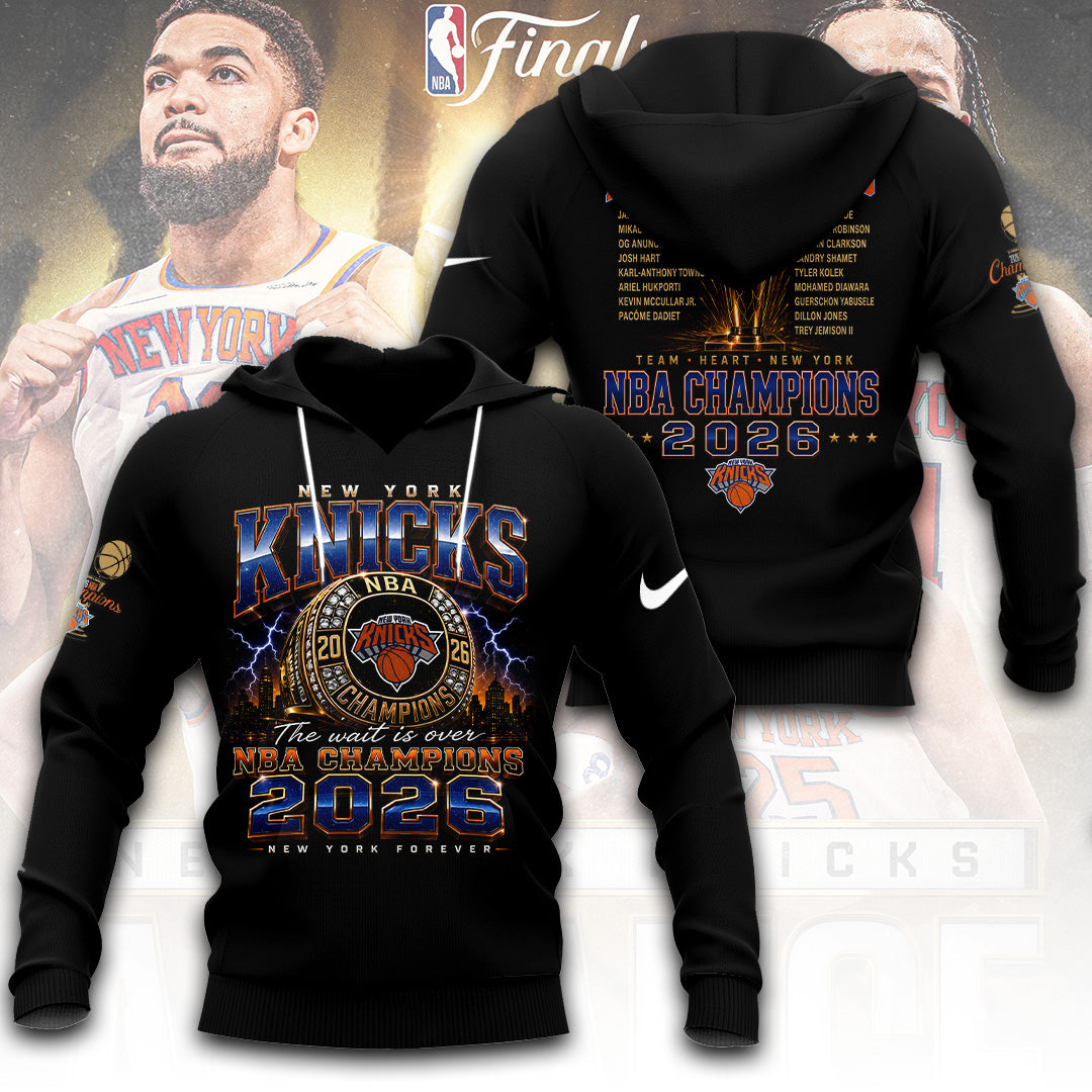 New York Knicks NBA Finals Champions 2026 3D Apparel – TANTN23646