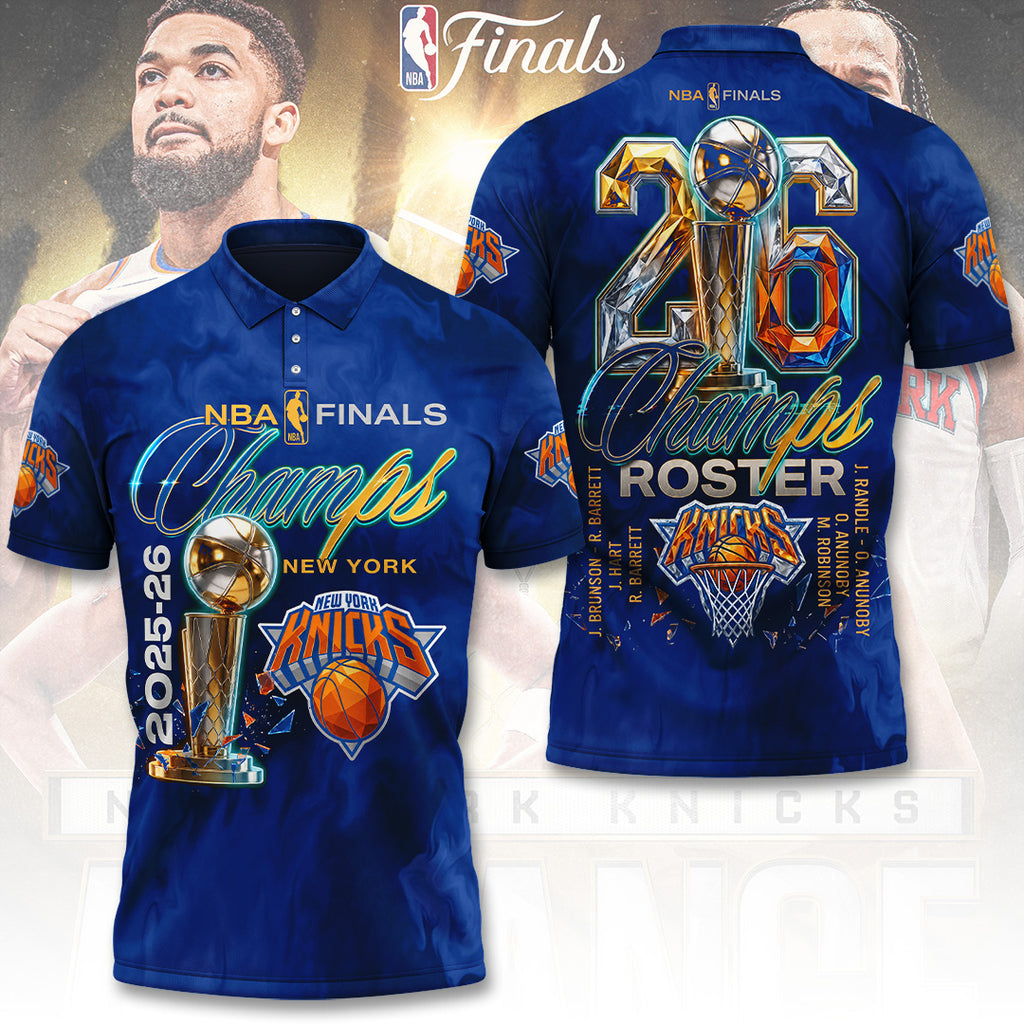 New York Knicks NBA Finals Champions 2026 3D Apparel – TANTN23797