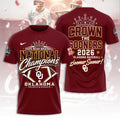 Oklahoma Sooners 2026 NCAA Baseball Men's College World Series Champions 3D Apparel – TANTN23858