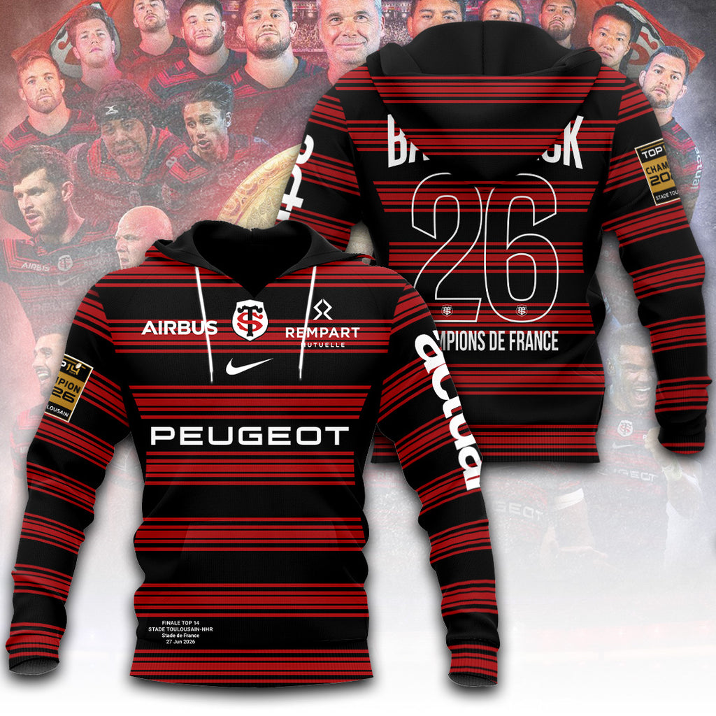 Stade Toulousain 4 Time French Champions 2026 3D Apparel – TANTN24079