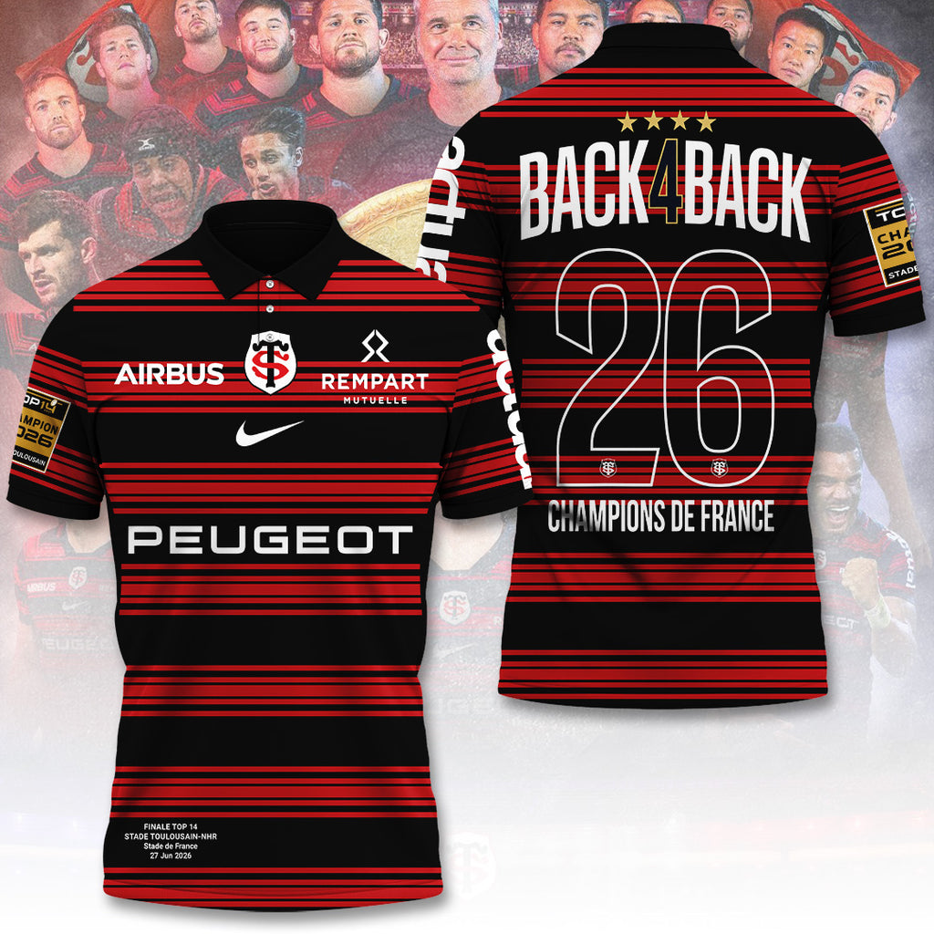 Stade Toulousain 4 Time French Champions 2026 3D Apparel – TANTN24079