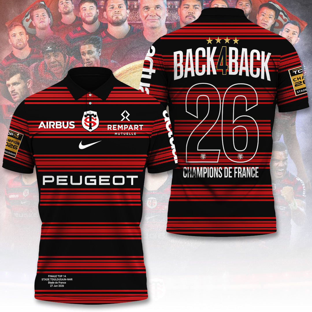 Stade Toulousain 4 Time French Champions 2026 3D Apparel – TANTN24079