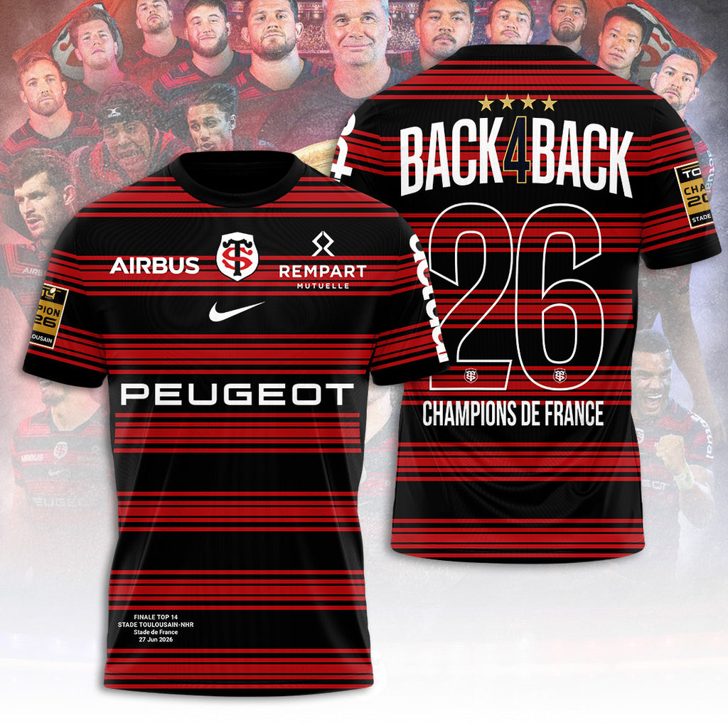 Stade Toulousain 4 Time French Champions 2026 3D Apparel – TANTN24079