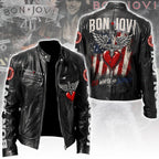 Bon Jovi Tour 2026 Motorcycle Leather Jacket – TANTN24273