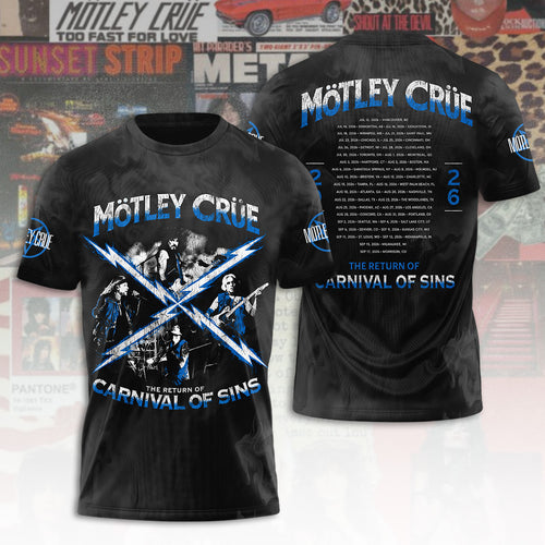 Mötley Crüe Tour 2026 3D Apparel – TANTN24356