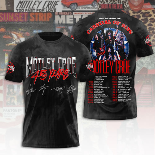 Mötley Crüe Tour 2026 3D Apparel – TANTN24358