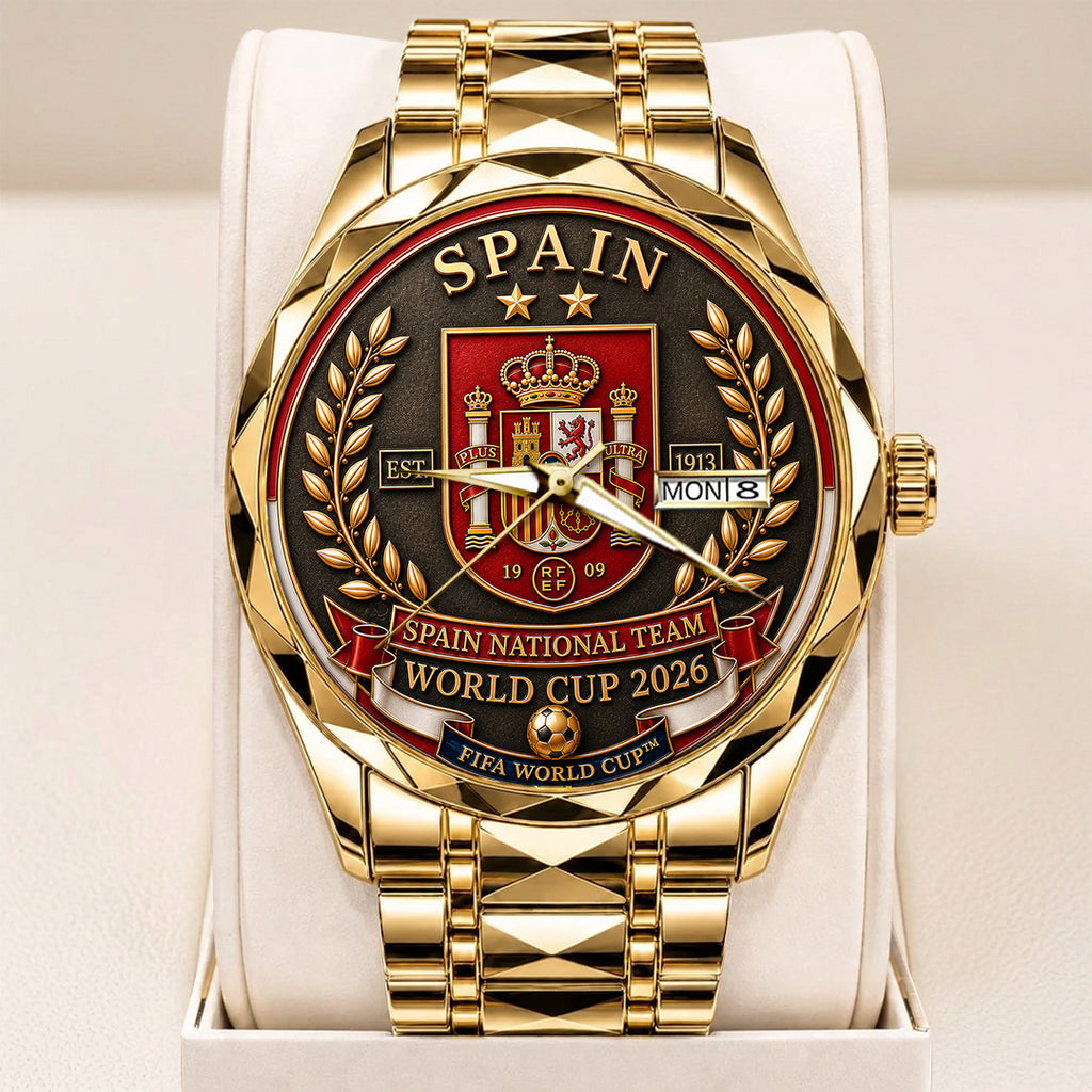 Spain National Team 2026 FIFA World Cup Champions Alloy Luxury Quartz Watch – TANTN24399
