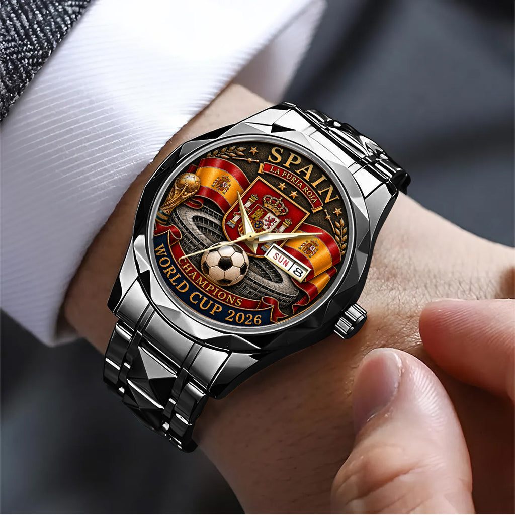 Spain National Team 2026 FIFA World Cup Champions Alloy Luxury Quartz Watch – TANTN24400