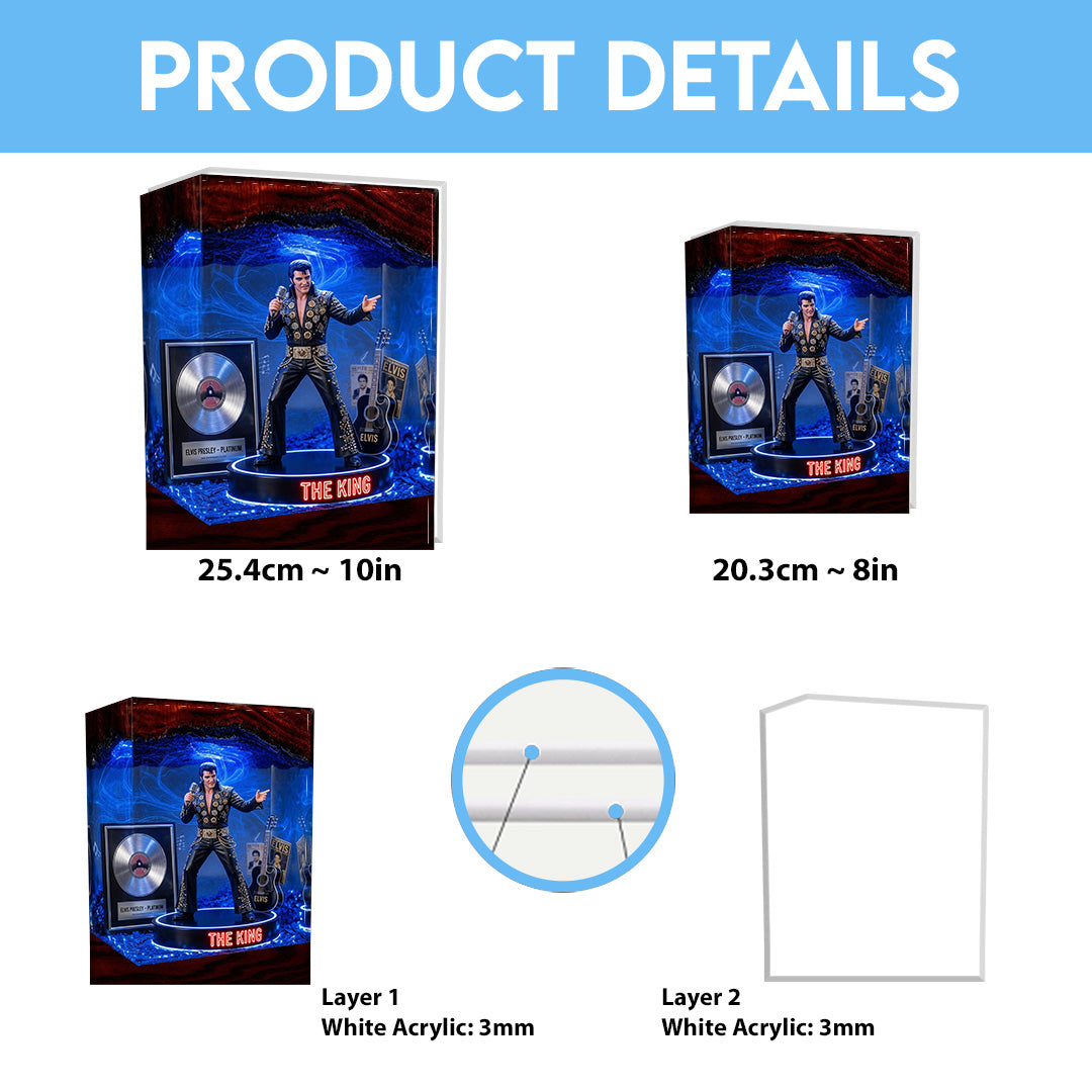 Elvis Presley Custom Shape Acrylic Light Box – TANTN24405