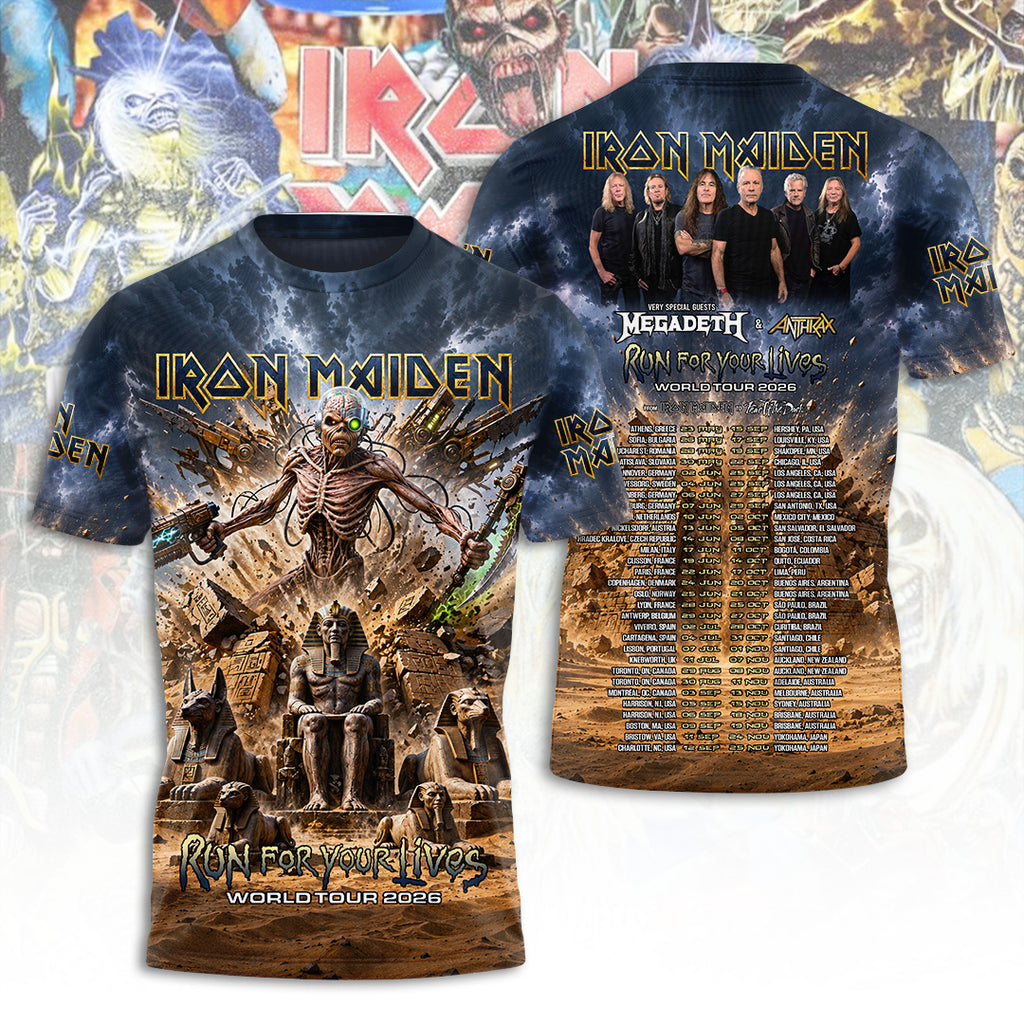 Iron Maiden Tour 2026 3D Apparel – TANTN24522