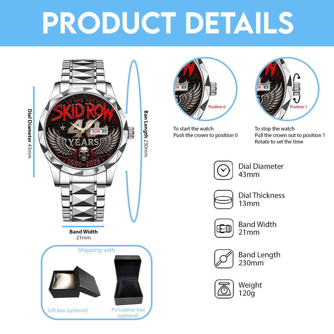 Skid Row 40th Anniversary Alloy Luxury Quartz Watch – TANTN24658