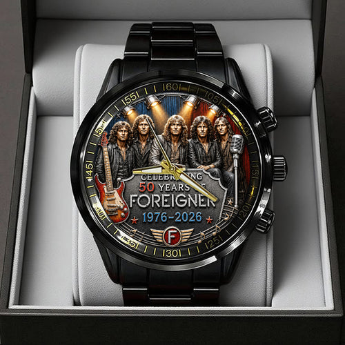 Foreigner 50th Anniversary Black Stainless Steel Watch – TANTN24665