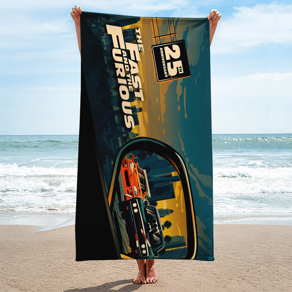 Fast & Furious 25th Anniversary Rectangle Beach Towel – TANTN24784