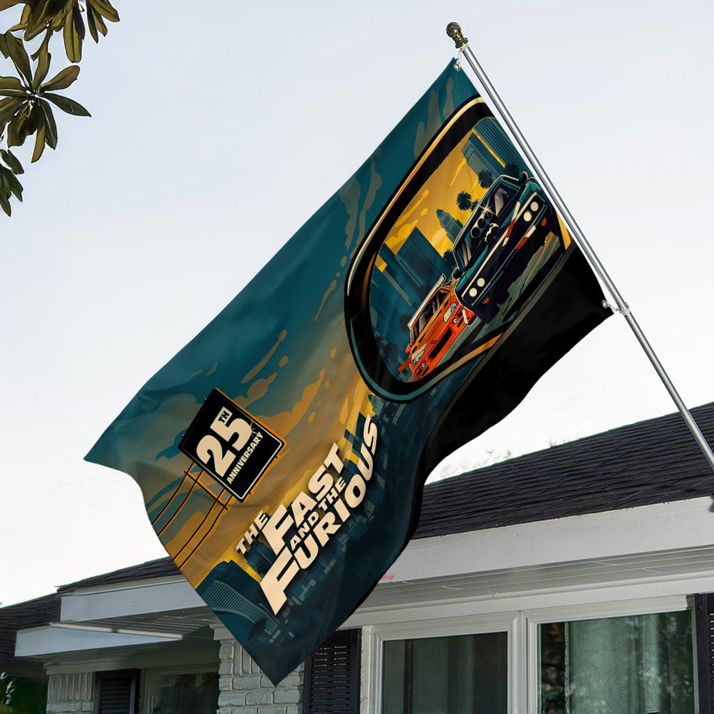 Fast & Furious 25th Anniversary 3D Double-side House Flag – TANTN24786