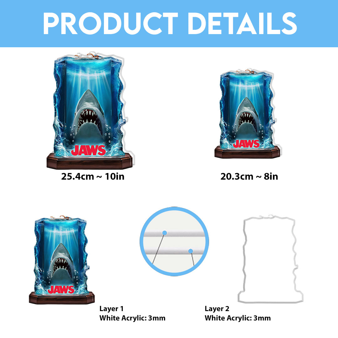 Jaws 50th Anniversary Custom Shape Acrylic Light Box – TANTN24798