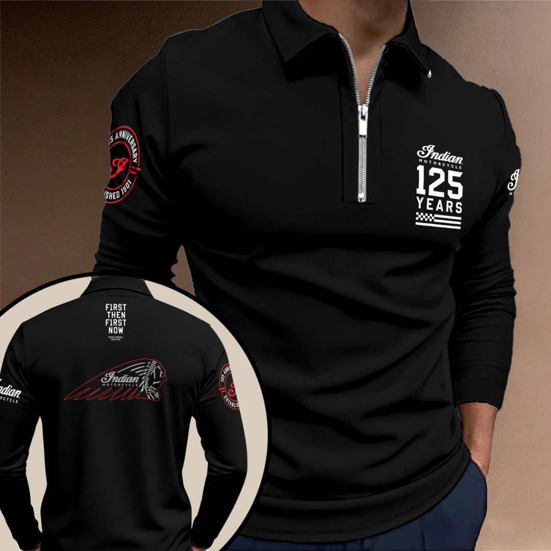 Indian Motorcycle 125th Anniversary Zip Polo Shirt – TANTN24810