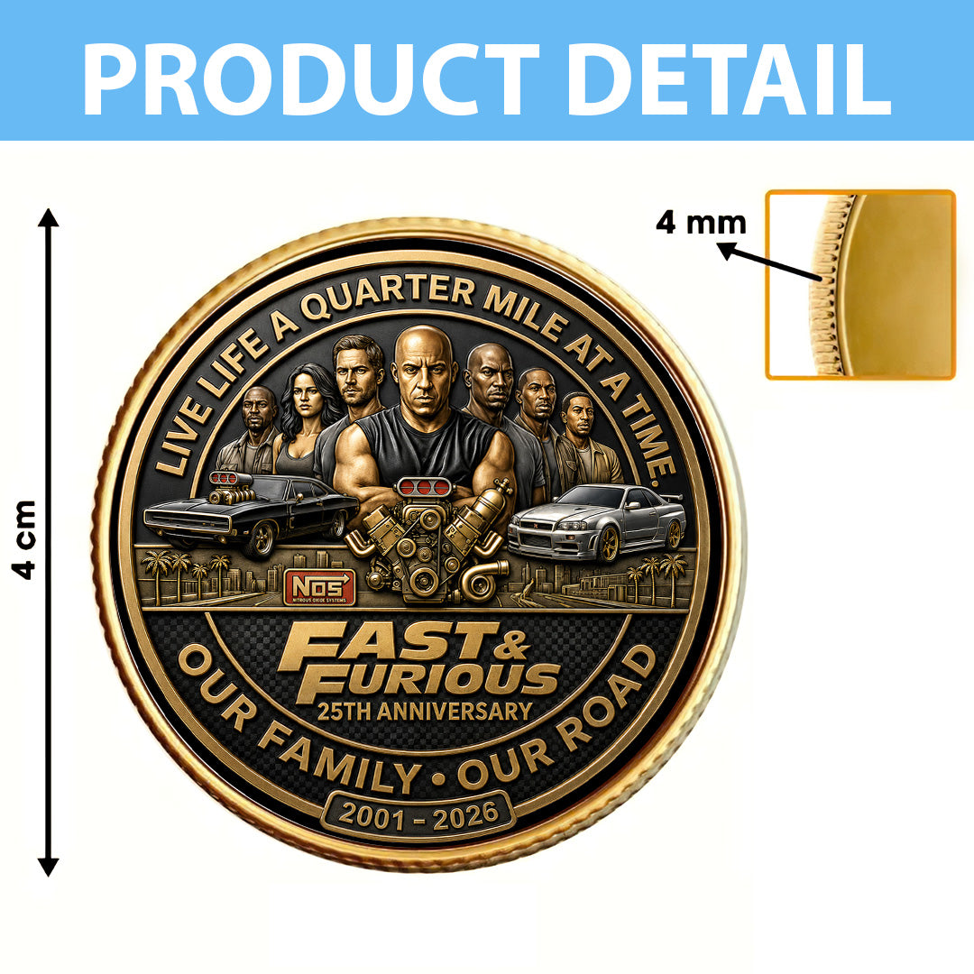 Fast & Furious 25th Anniversary Commemorative Coin – TANTN24841