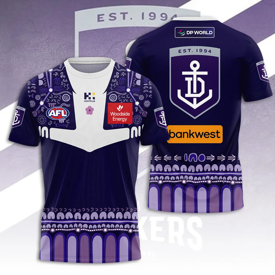 Fremantle Dockers 2026 Indigenous Guernsey 3D Apparel – TANTN24938