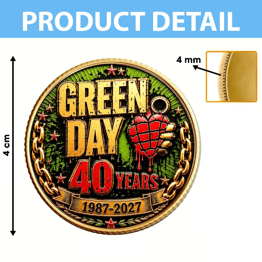 Green Day 40th Anniversary Commemorative Coin – TANTN25030