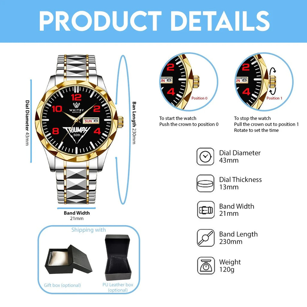Triumph Band Tour 2026 Alloy Luxury Quartz Watch – TANTN25404