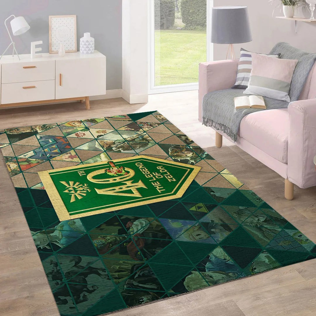 The Legend of Zelda 40th Anniversary Rectangular Rug – TANTN25483