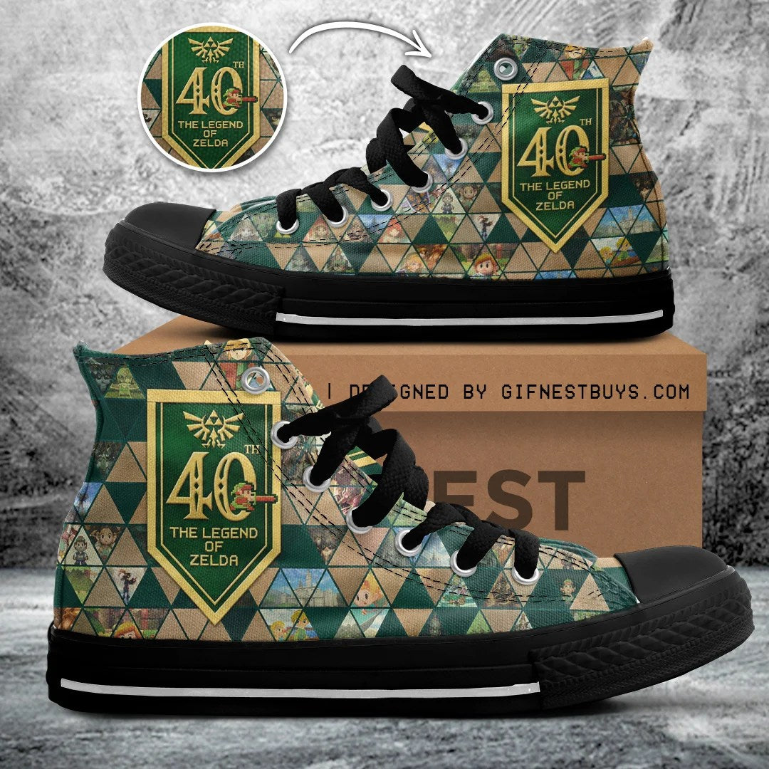 The Legend of Zelda 40th Anniversary High Top Canvas Shoes – TANTN25554