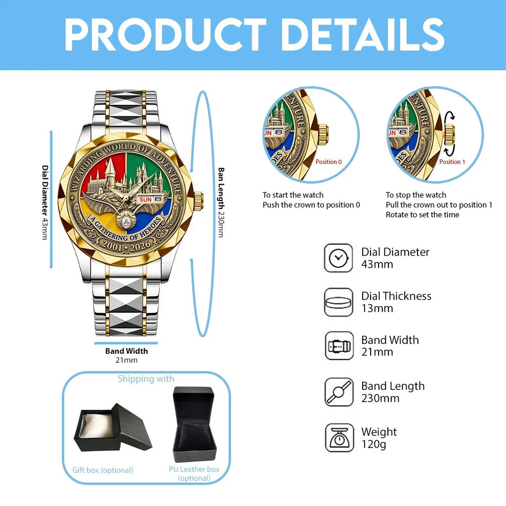 Harry Potter 25 Years of Magic Hogwarts Alloy Luxury Quartz Watch – TANTN25591