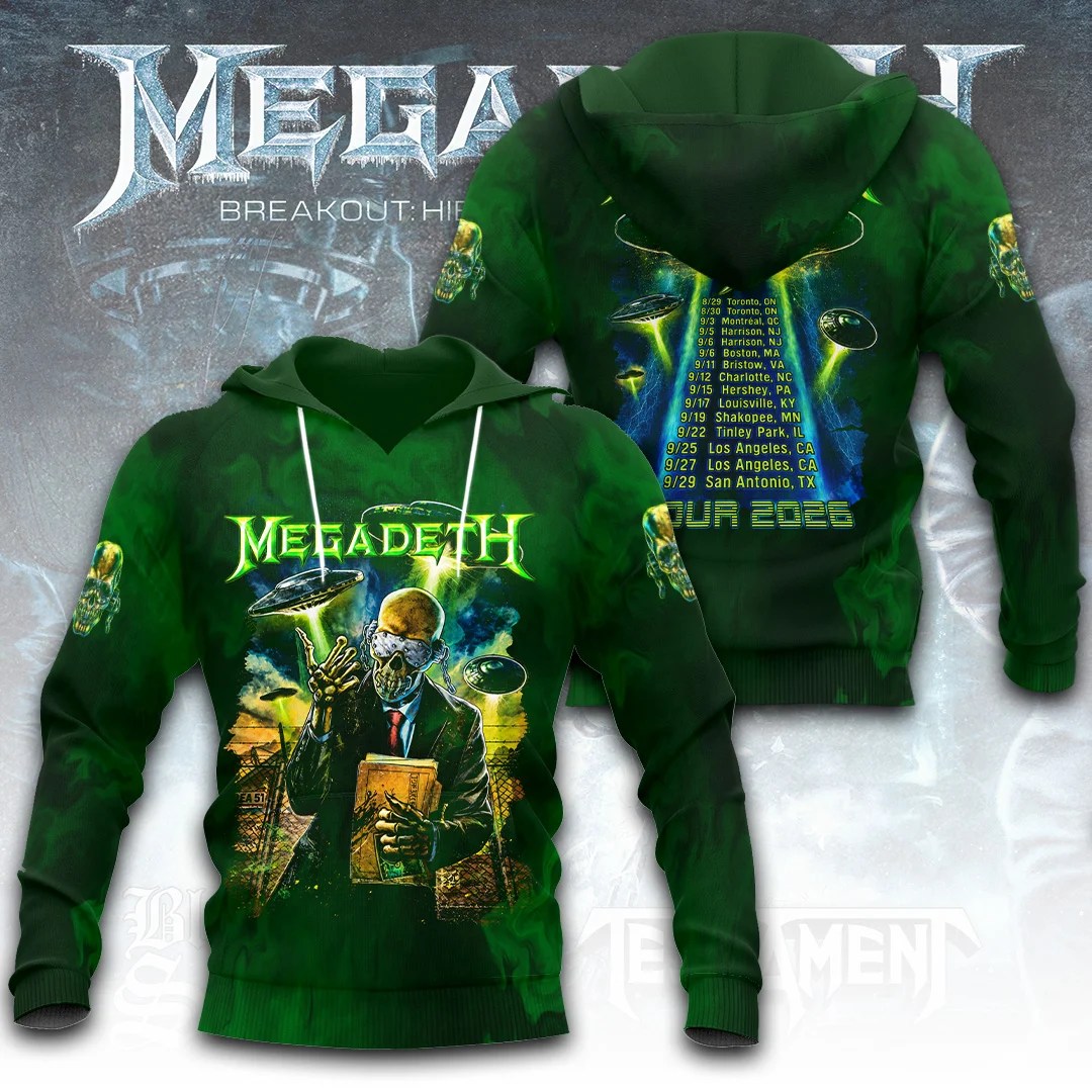 Megadeth Tour 2026 3D Apparel – TANTN25620