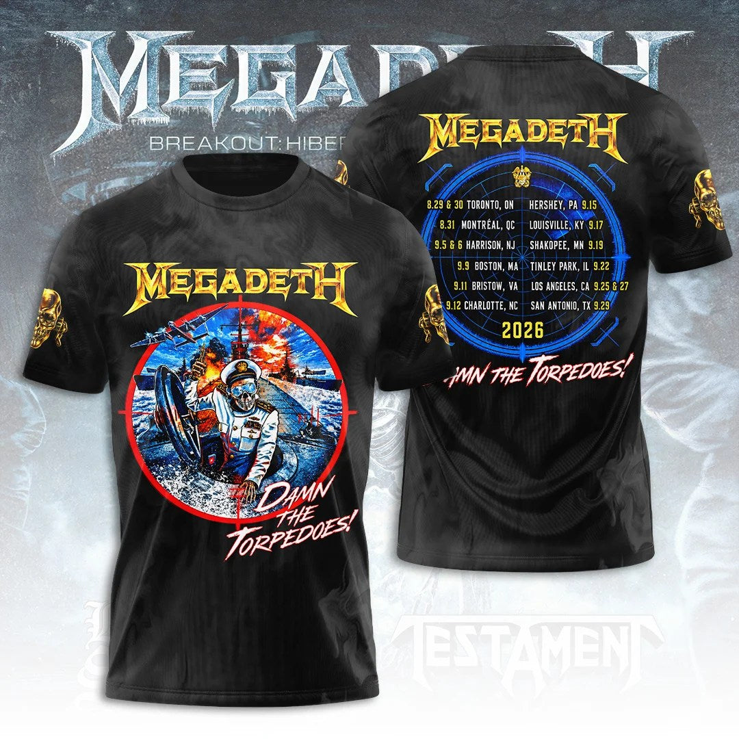 Megadeth Tour 2026 3D Apparel – TANTN25623