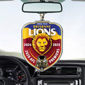 Brisbane Lions Threepeat Premiers Custom shape 2-sided Acrylic Car Ornament – TANTN25705