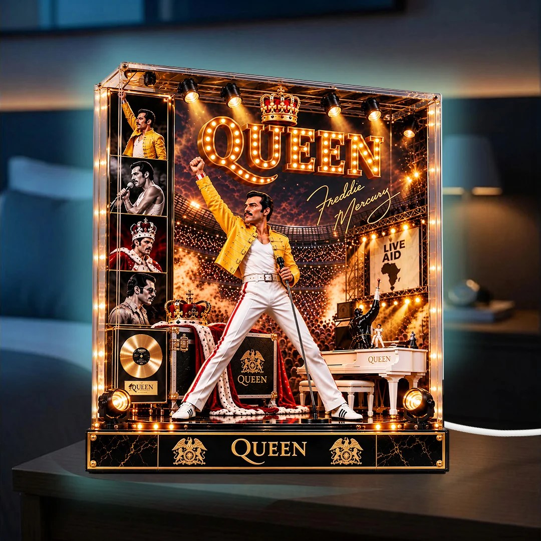 Freddie Mercury Custom Shape Acrylic Light Box – TANTN25984
