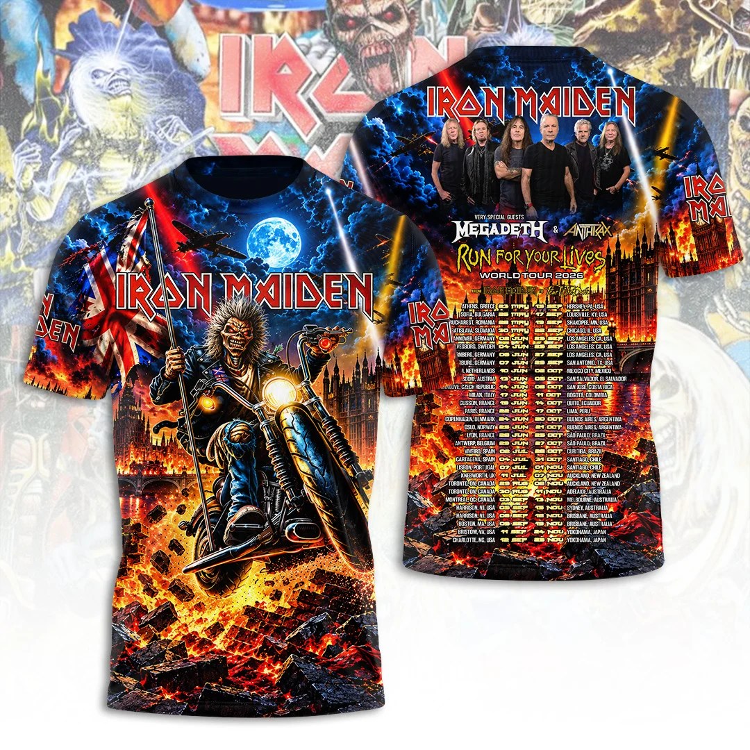 Iron Maiden Tour 2026 3D Apparel – TANTN26028
