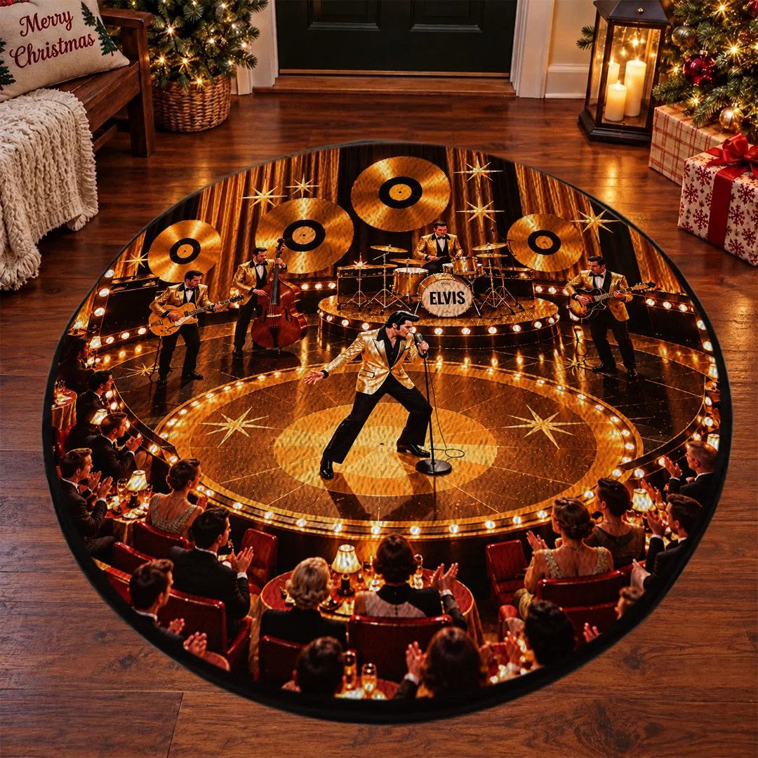 Elvis Presley Foldable Round Rug – TANTN26212