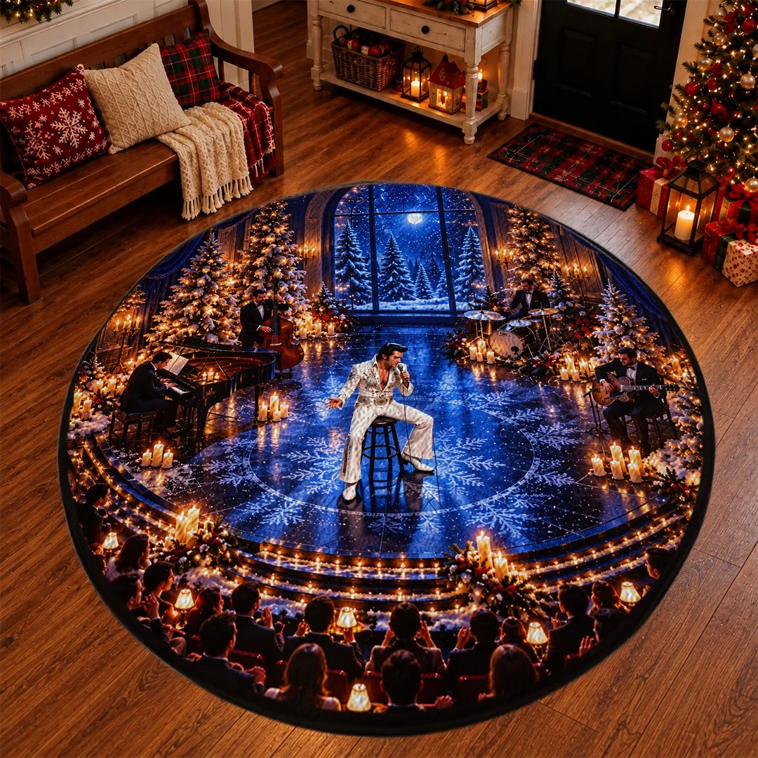Elvis Presley Foldable Round Rug – TANTN26213