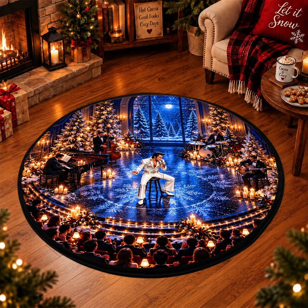 Elvis Presley Foldable Round Rug – TANTN26213