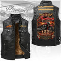 Indian Motorcycle 125th Anniversary 2026 Premium 2D Sleeveless Leather Vest – TANTN26218