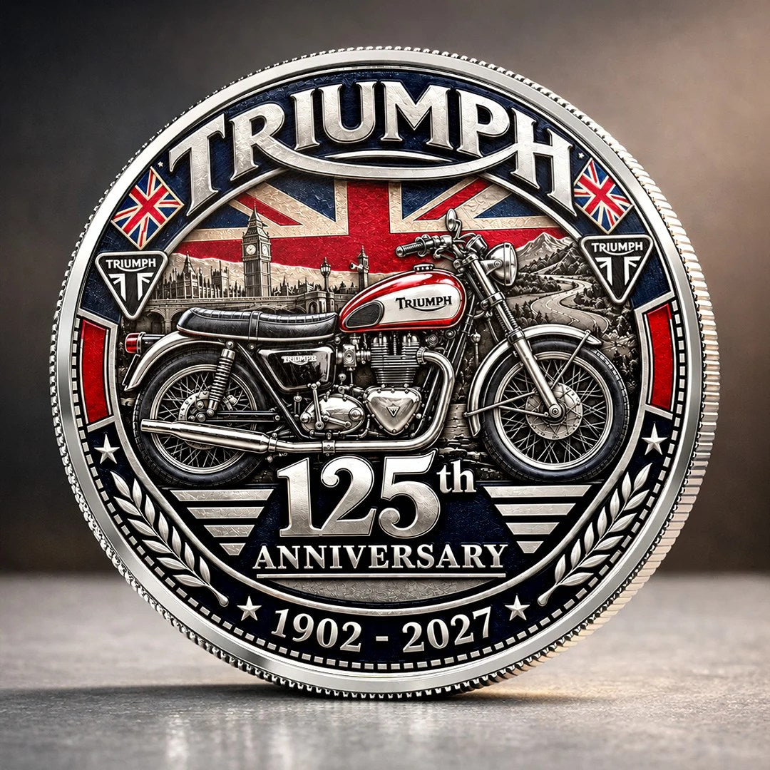 Triumph Motorcycles 125th Anniversary 2027 Commemorative Coin – TANTN26233