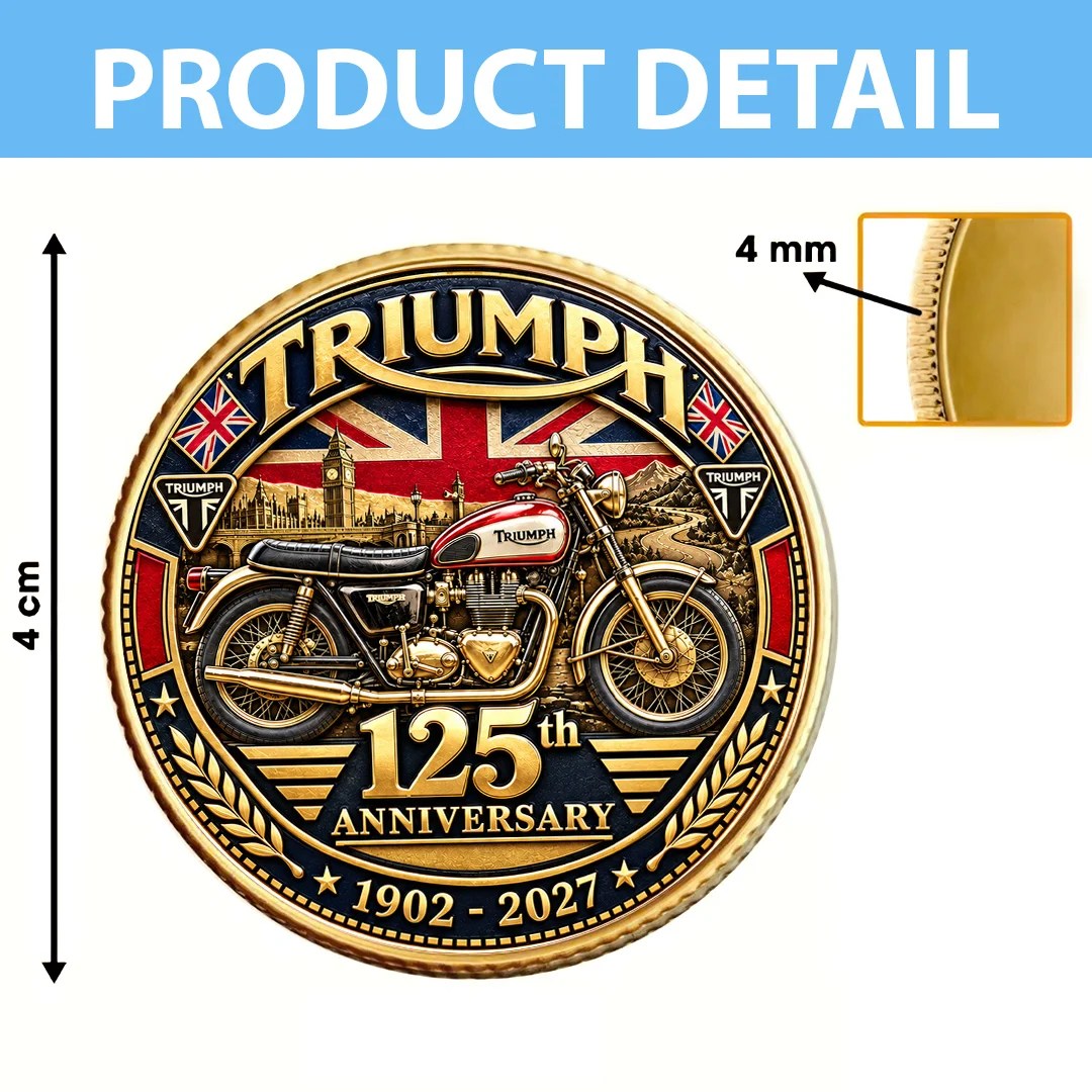 Triumph Motorcycles 125th Anniversary 2027 Commemorative Coin – TANTN26233