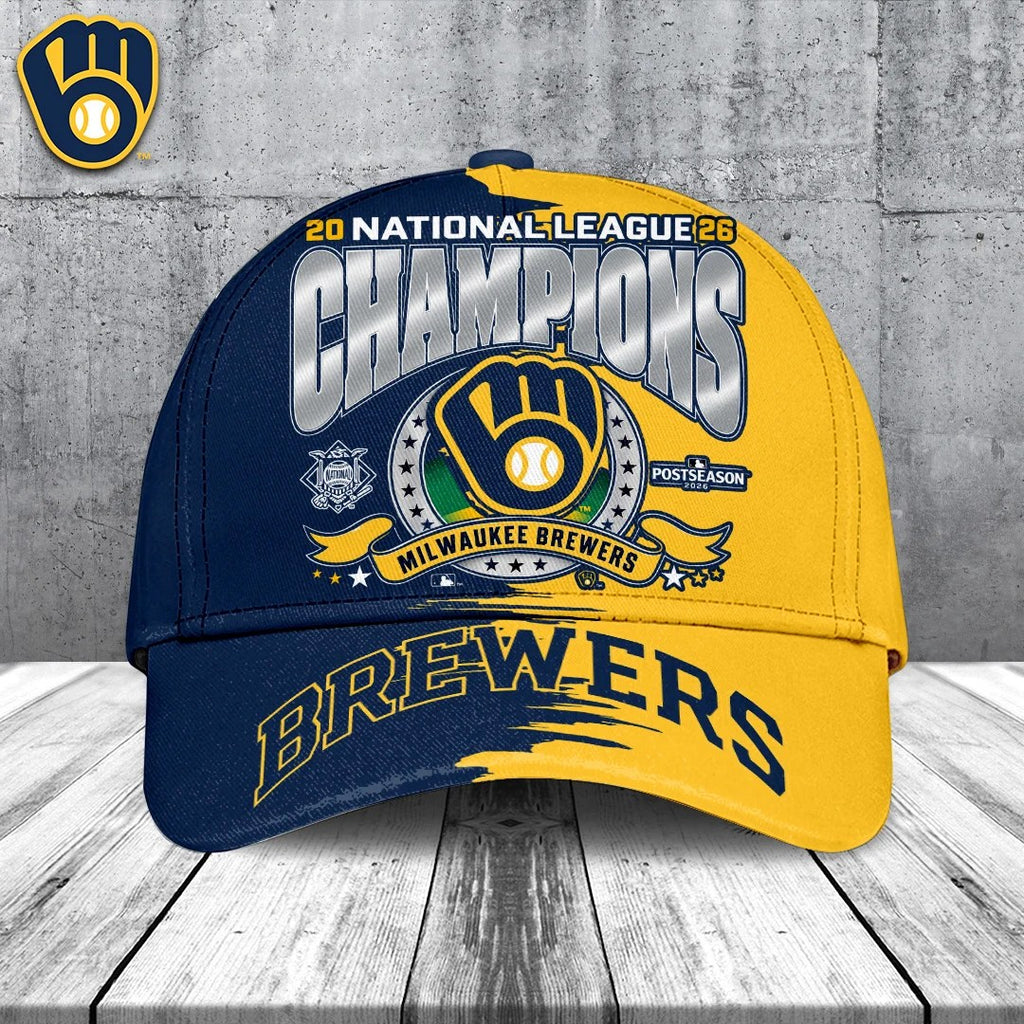 Milwaukee Brewers 2026 National League Champions Classic Cap – TANTN26278