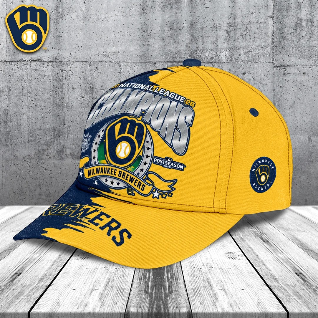 Milwaukee Brewers 2026 National League Champions Classic Cap – TANTN26278