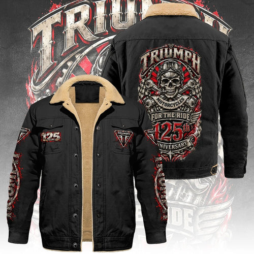 Triumph Motorcycles 125th Anniversary 2027 2D Cargo Fleece Jacket – TANTN26327