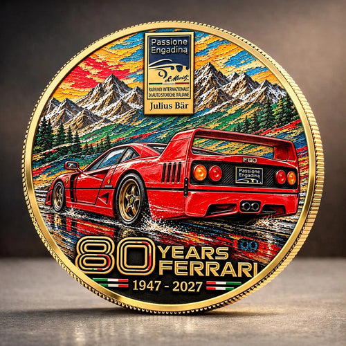 Ferrari 80 Years Anniversarry 2027 Commemorative Coin – TANTN26392