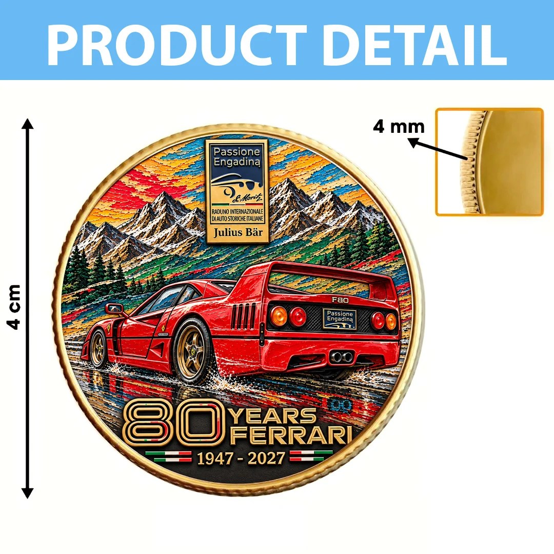 Ferrari 80 Years Anniversarry 2027 Commemorative Coin – TANTN26392