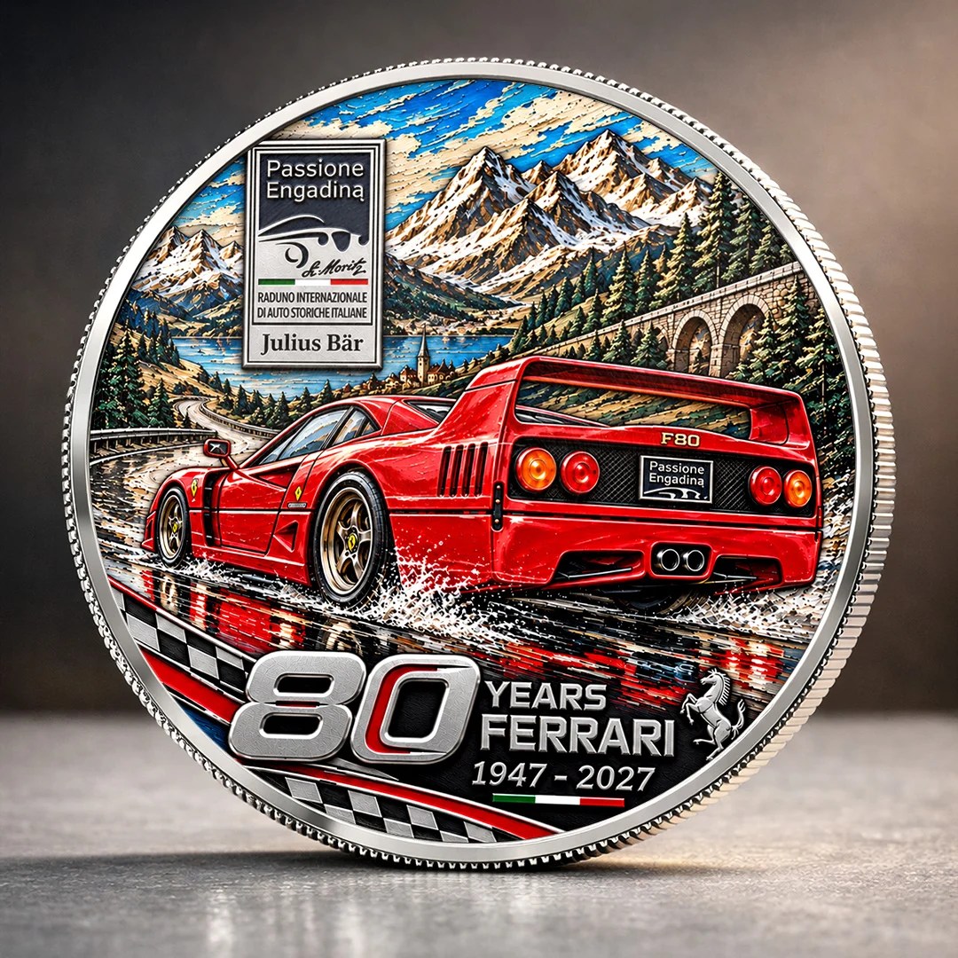Ferrari 80 Years Anniversarry 2027 Commemorative Coin – TANTN26393